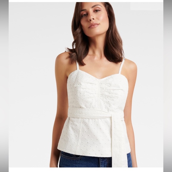 Forever New Mimi Embroidered Linen Bustier - Picture 2 of 7